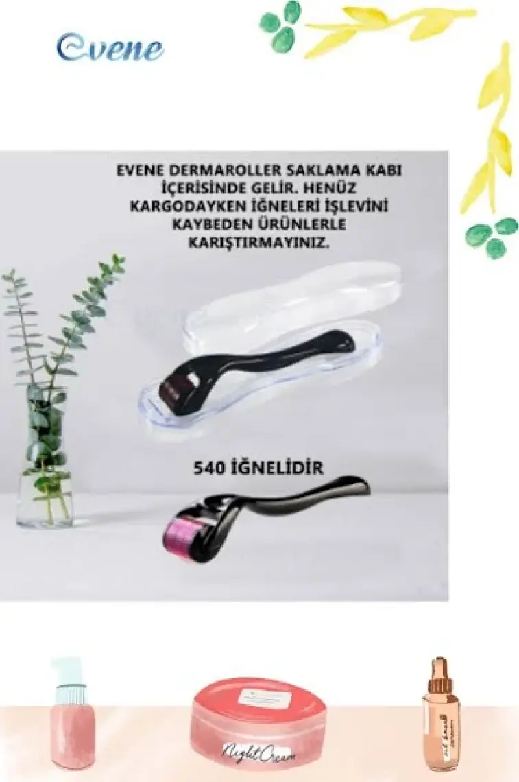 Viselia Dermaroller Titanyum 540 Iğneli 1.0 mm