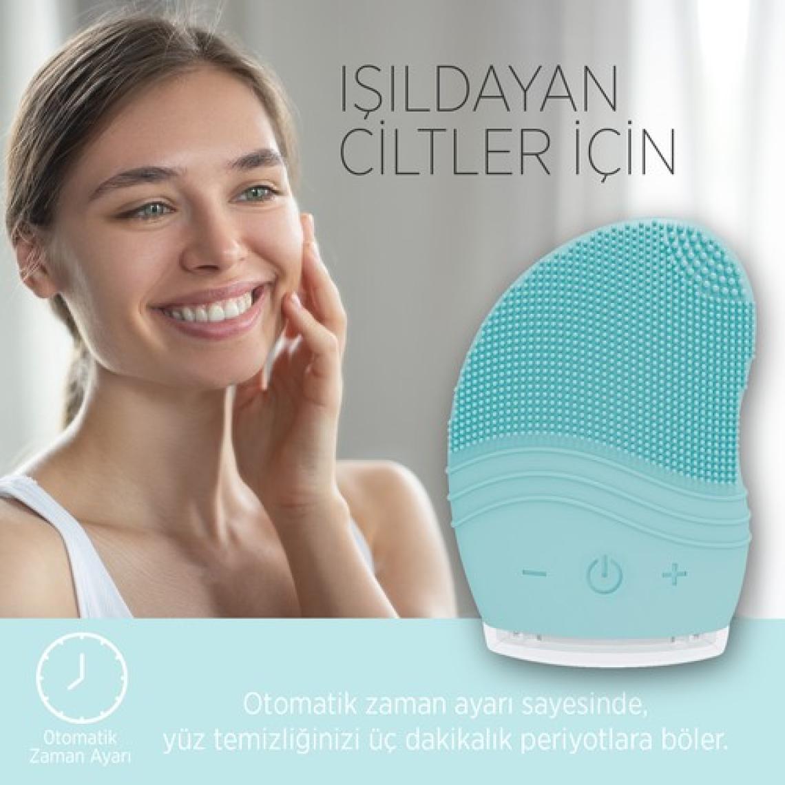 Polosmart PSC03 Sonic Titreşimli Yüz Temizleme Cihazı - Turkuaz