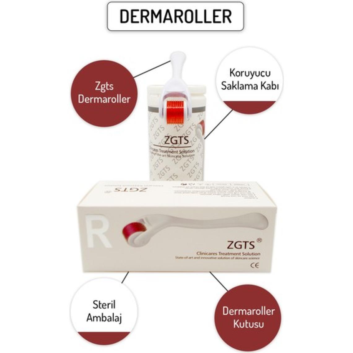 Zgts Red Dermaroller Ultra Titanyum 540 Iğneli Derma Roller