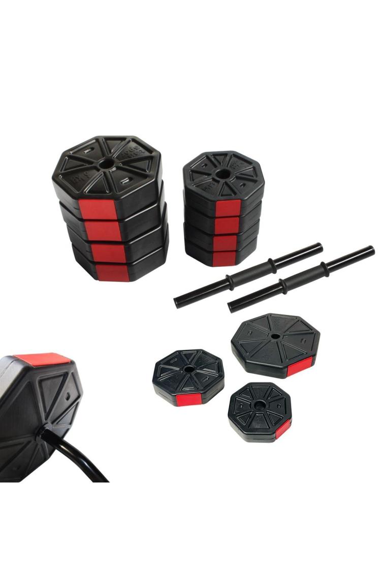 100 Kg Düz Bar (150 CM) Z Bar (120 Cm ) Dambıl Halter Full Set Kırmızı Kapaklı