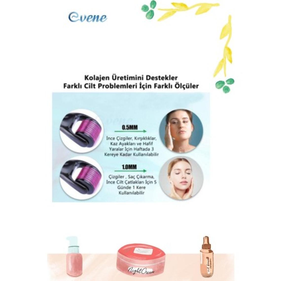 Viselia Skin Roller Dermoroller Aleti Full Çelik 540 Iğne Tek Kullanım Derma Roller 0.5 mm
