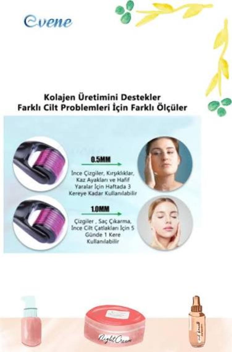 Siyah Dermaroller 0.50 mm Cilt Saç Bakımı Saklama Kaplı Keskin Çapraz Dizilim 540 Uçlu