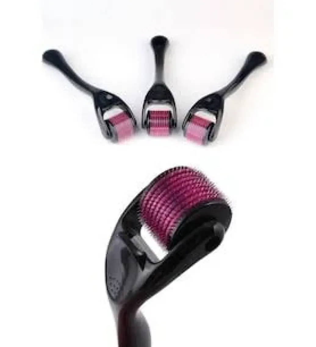 Dermaroller Titanyum Uçlu 540 İğneli Derma Roller 1 mm İğne Cilt Yüz Vücut Yenileme Masaj Aleti