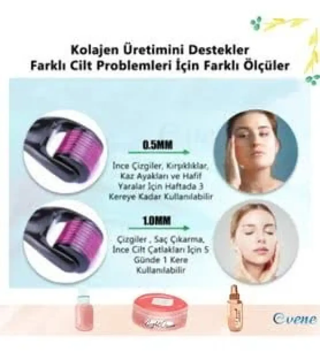 Dermaroller Titanyum 540 Iğneli 0.50 mm