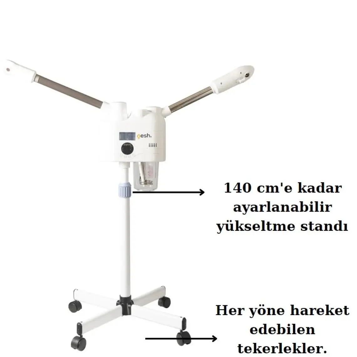 Gesh DT-A6681 Soğuk ve Sıcak Buhar Ozonlu Yüz Buhar Makinesi Vapozon - Ayaklı - Profesyonel Cilt Bakımı