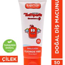 Babyton Doğal Çilek Diş Macunu Florürsüz 50 gr