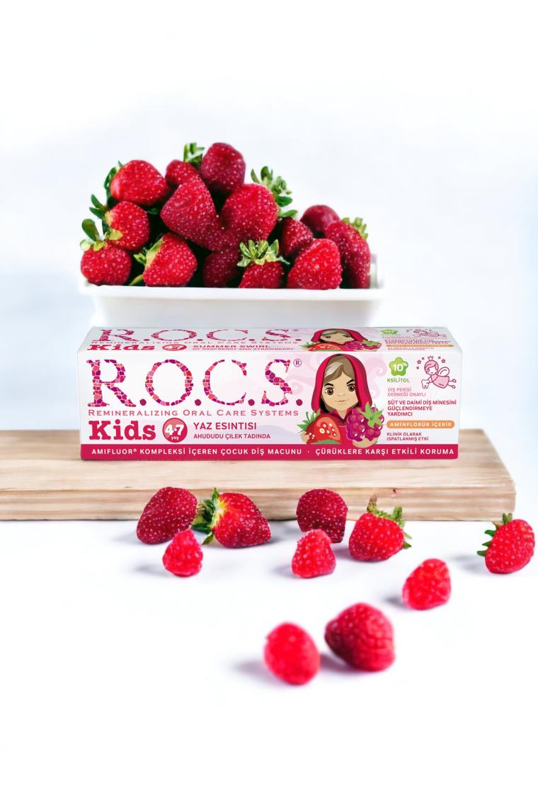 R.O.C.S. Kids 4-7 Yaş Ahududu-Çilek 35 ml Diş Macunu