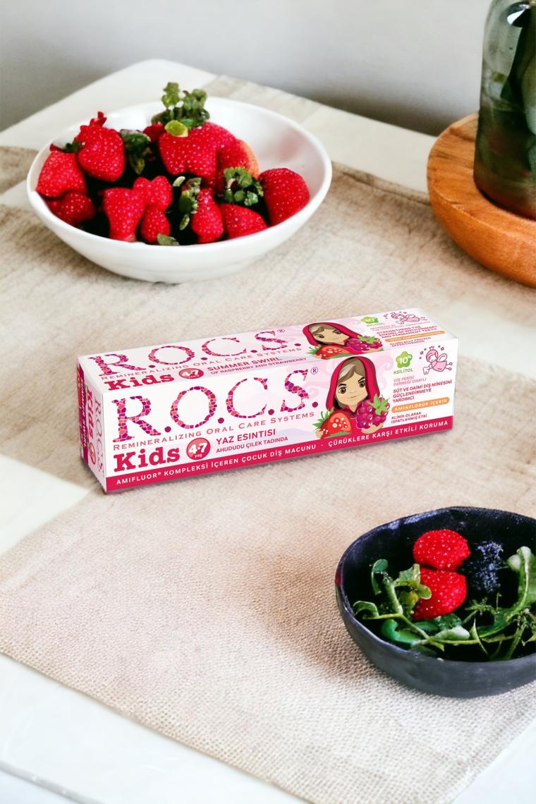 R.O.C.S. Kids 4-7 Yaş Ahududu-Çilek 35 ml Diş Macunu