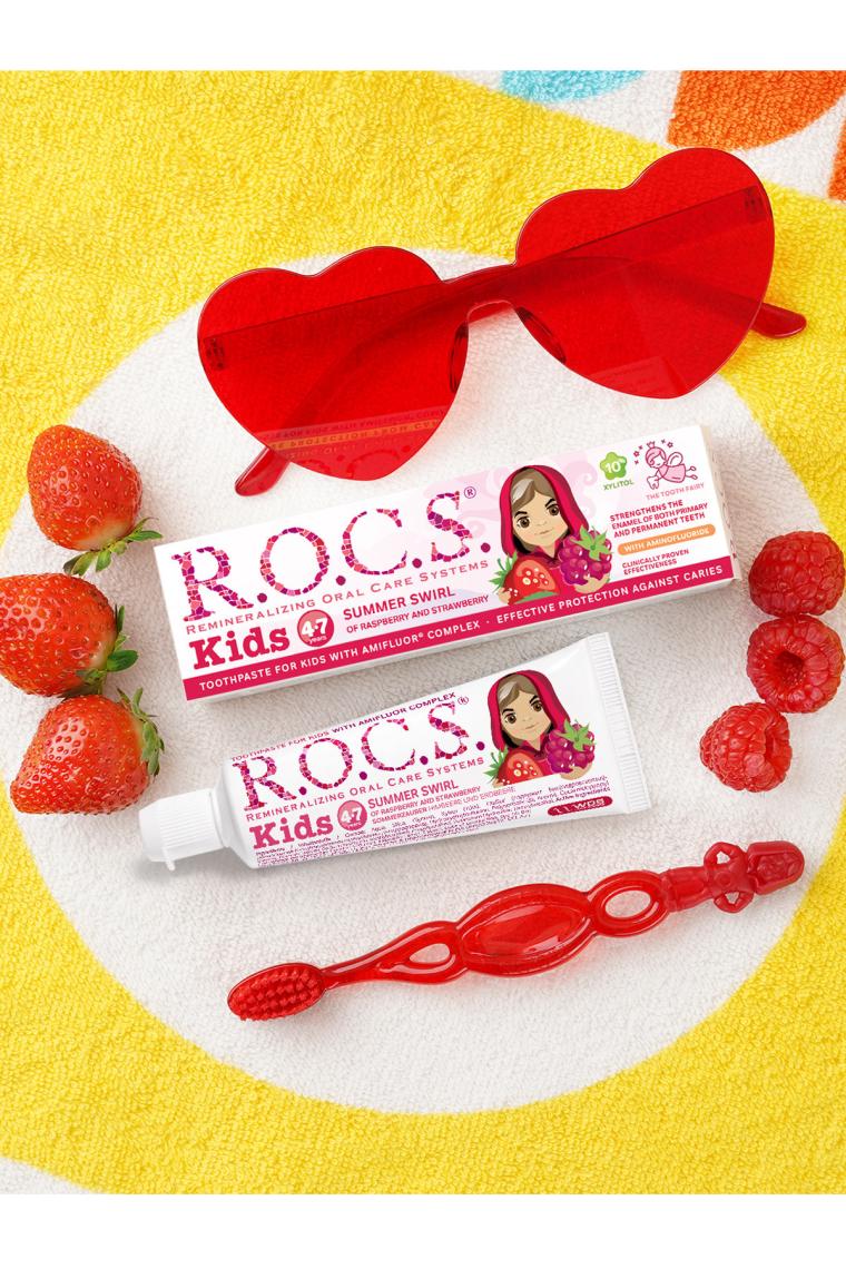 R.O.C.S. Kids 4-7 Yaş Ahududu-Çilek 35 ml Diş Macunu