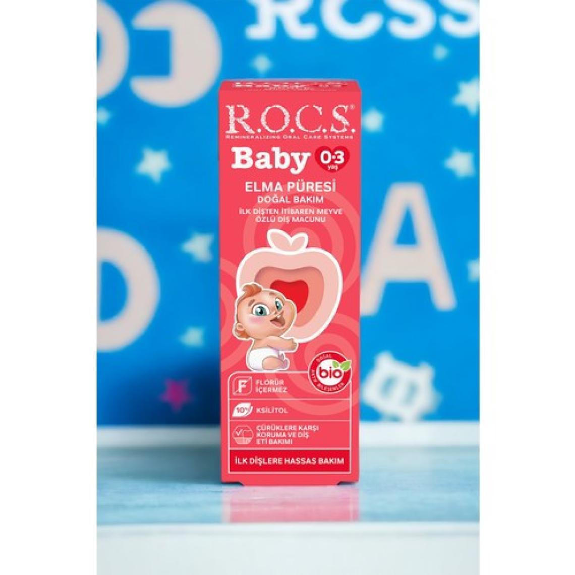 R.O.C.S. Baby 0-3 Yaş Elma Püresi 35 ml Yutulabilir Diş Macunu