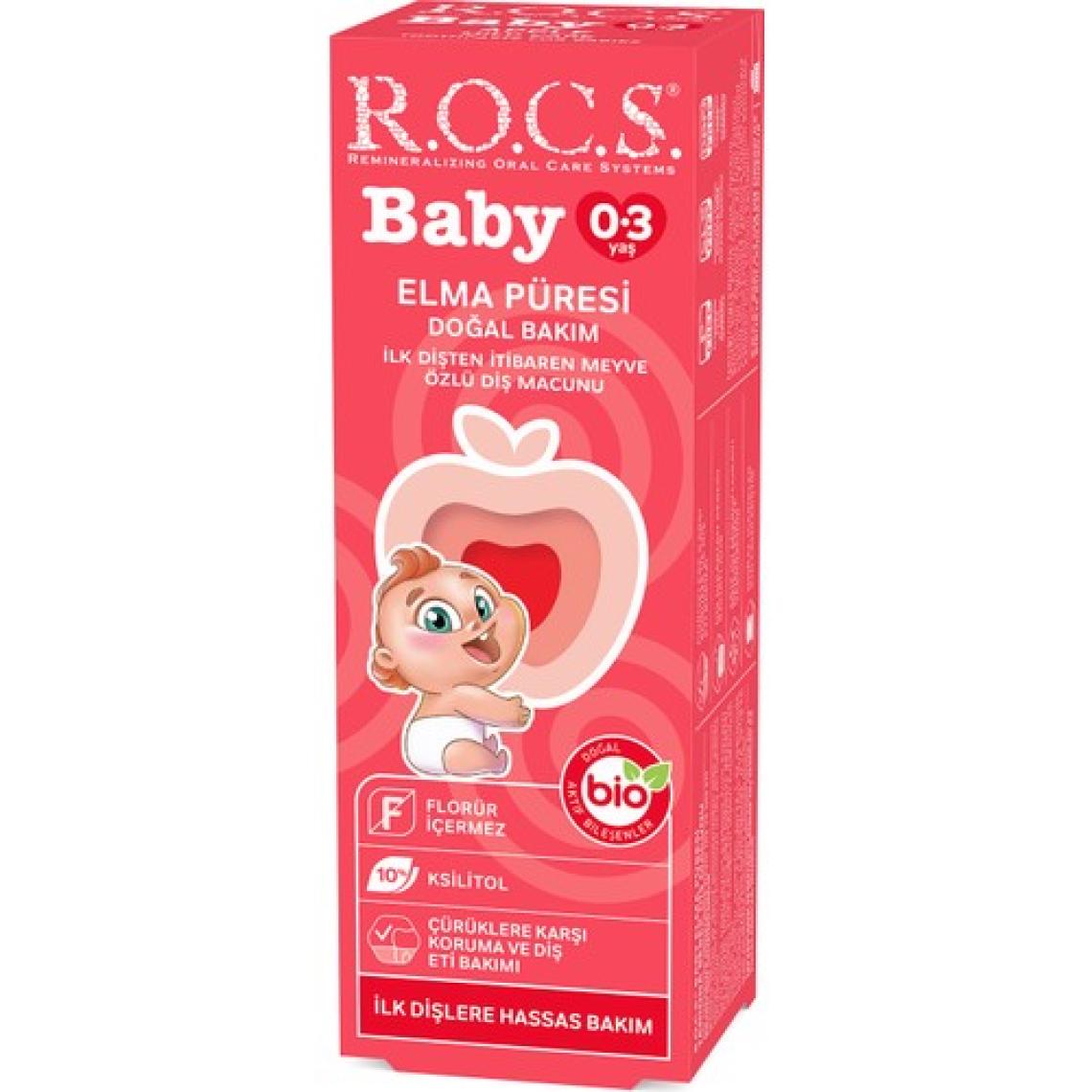 R.O.C.S. Baby 0-3 Yaş Elma Püresi 35 ml Yutulabilir Diş Macunu