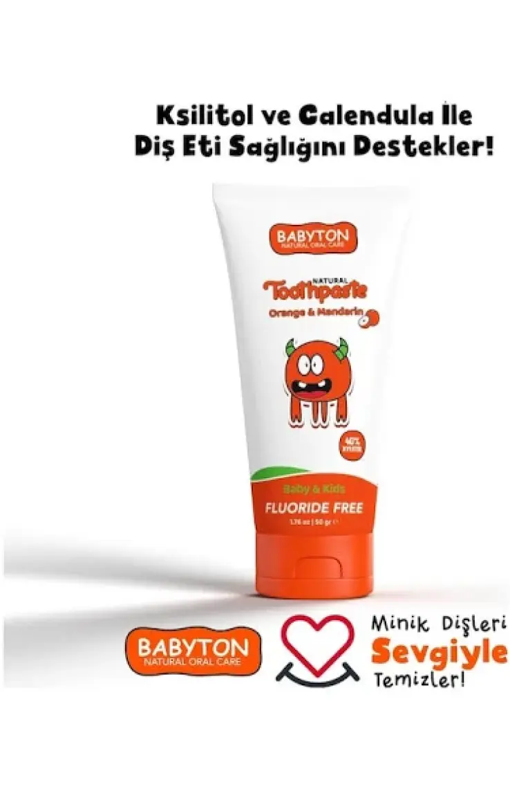 Babyton Organik Doğal Portakal& Mandalina Aromalı Diş Macunu 50 gr