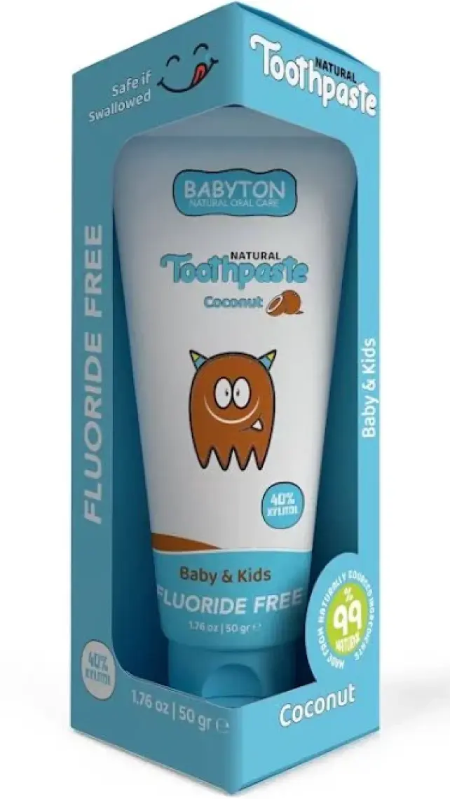 Babyton Doğal Hindistan Cevizi Diş Macunu Florürsüz 50 gr