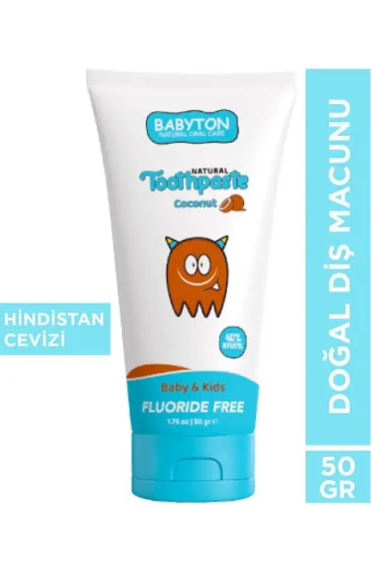 Babyton Doğal Hindistan Cevizi Diş Macunu Florürsüz 50 gr