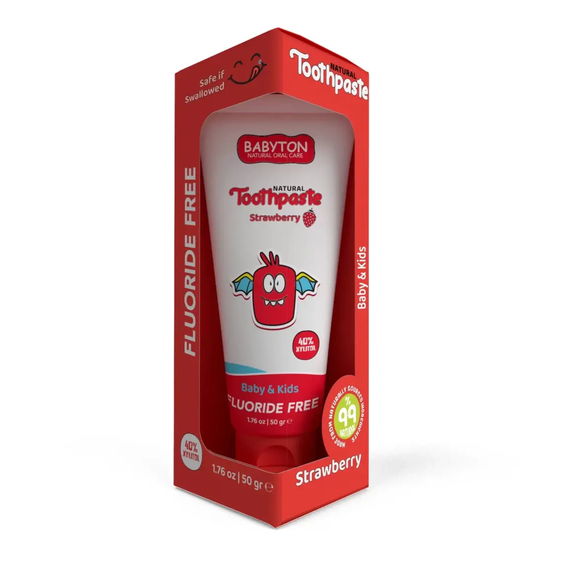 Babyton Doğal Çilek Diş Macunu Florürsüz 50 gr