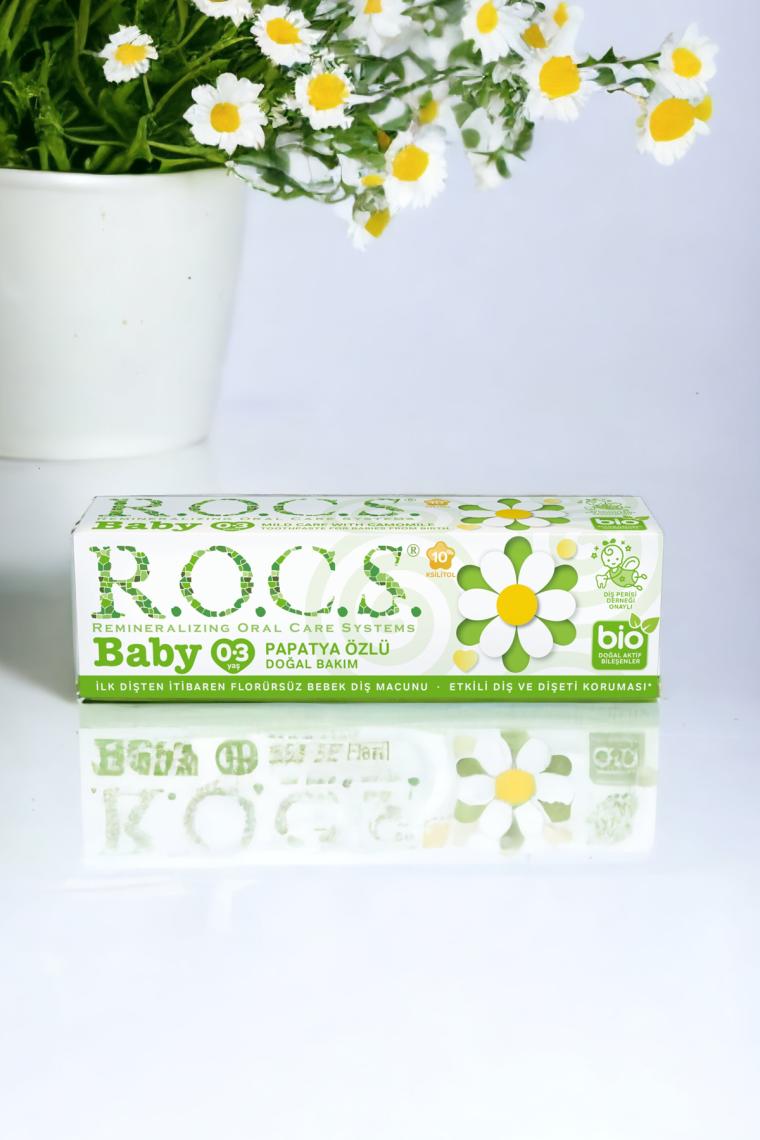 R.O.C.S. Baby 0-3 Yaş Papatya Özlü 35 ml Yutulabilir Diş Macunu