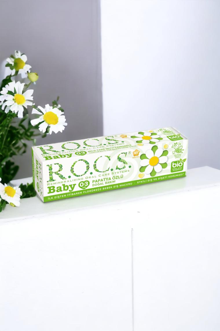 R.O.C.S. Baby 0-3 Yaş Papatya Özlü 35 ml Yutulabilir Diş Macunu