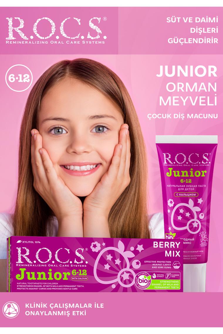 R.O.C.S. Junior Orman Meyveli 6-12 Yaş Florürsüz Diş Macunu 74 ml