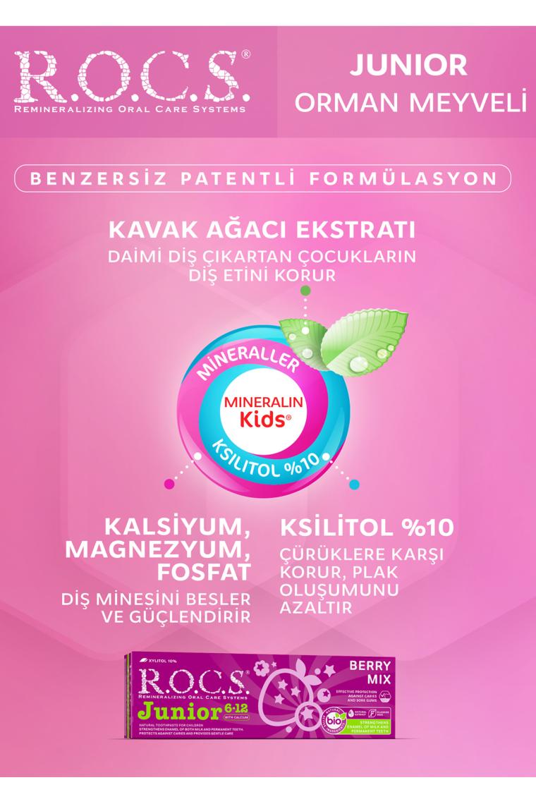 R.O.C.S. Junior Orman Meyveli 6-12 Yaş Florürsüz Diş Macunu 74 ml
