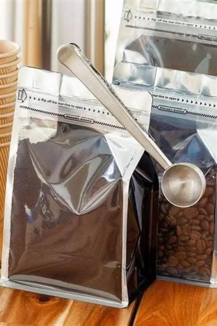 Buffer Buffer® Mandallı Kahve Ölçü Kaşığı Silver Çok Fonksiyonlu Paslanmaz Çelik Kaşık