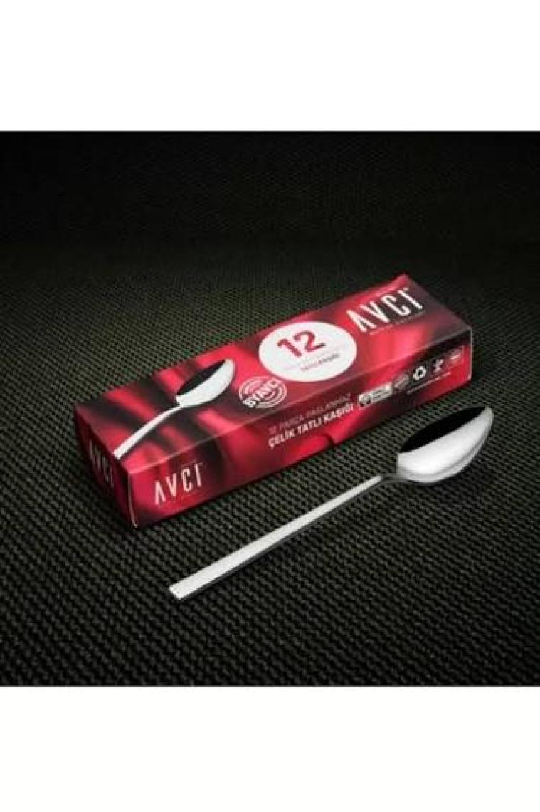 Avcı Klas 6 Adet Tatlı Kaşığı 18/10 Paslanmaz Çelik 2,5 mm
