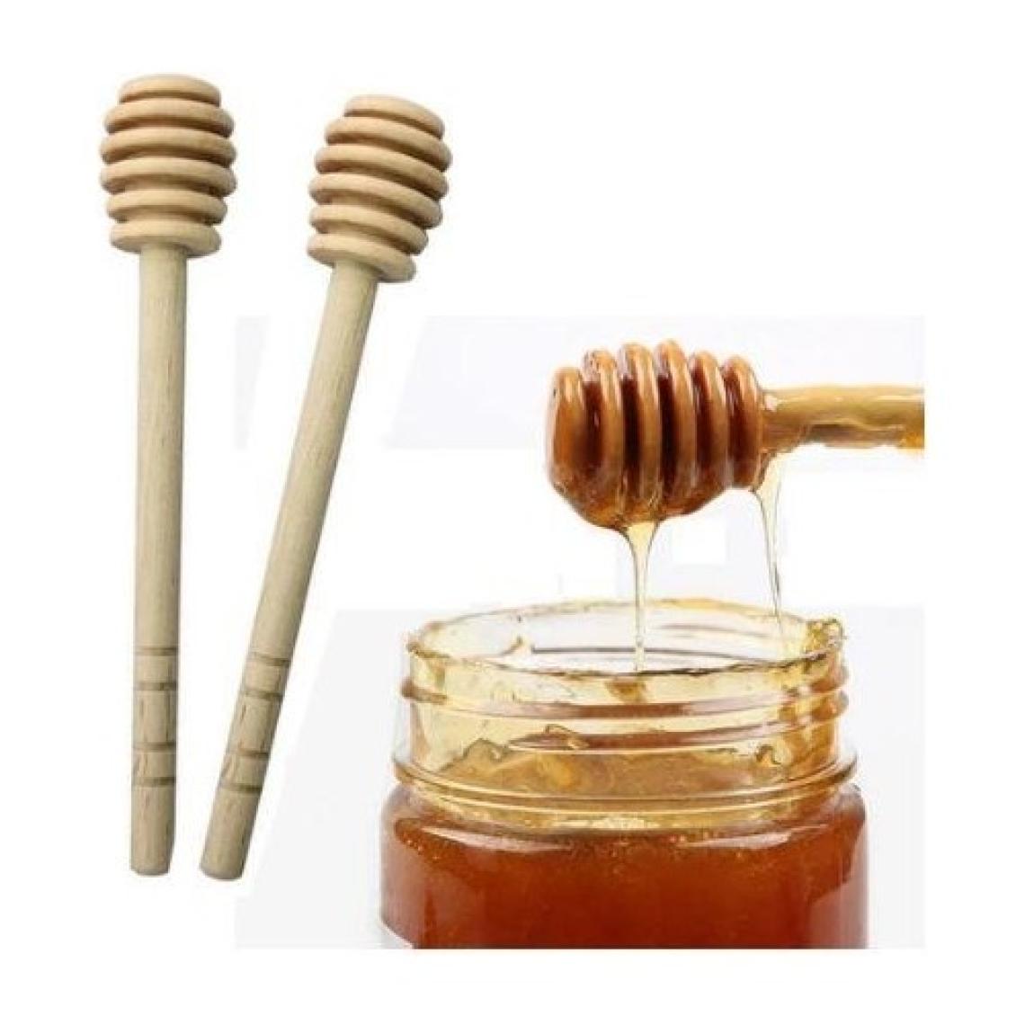 Ramdet 17 cm 2'li Ahşap Bal Kaşığı Pratik Uzun Sap Bal Karıştırma Kaşığı Bal Dökme Kaşığı