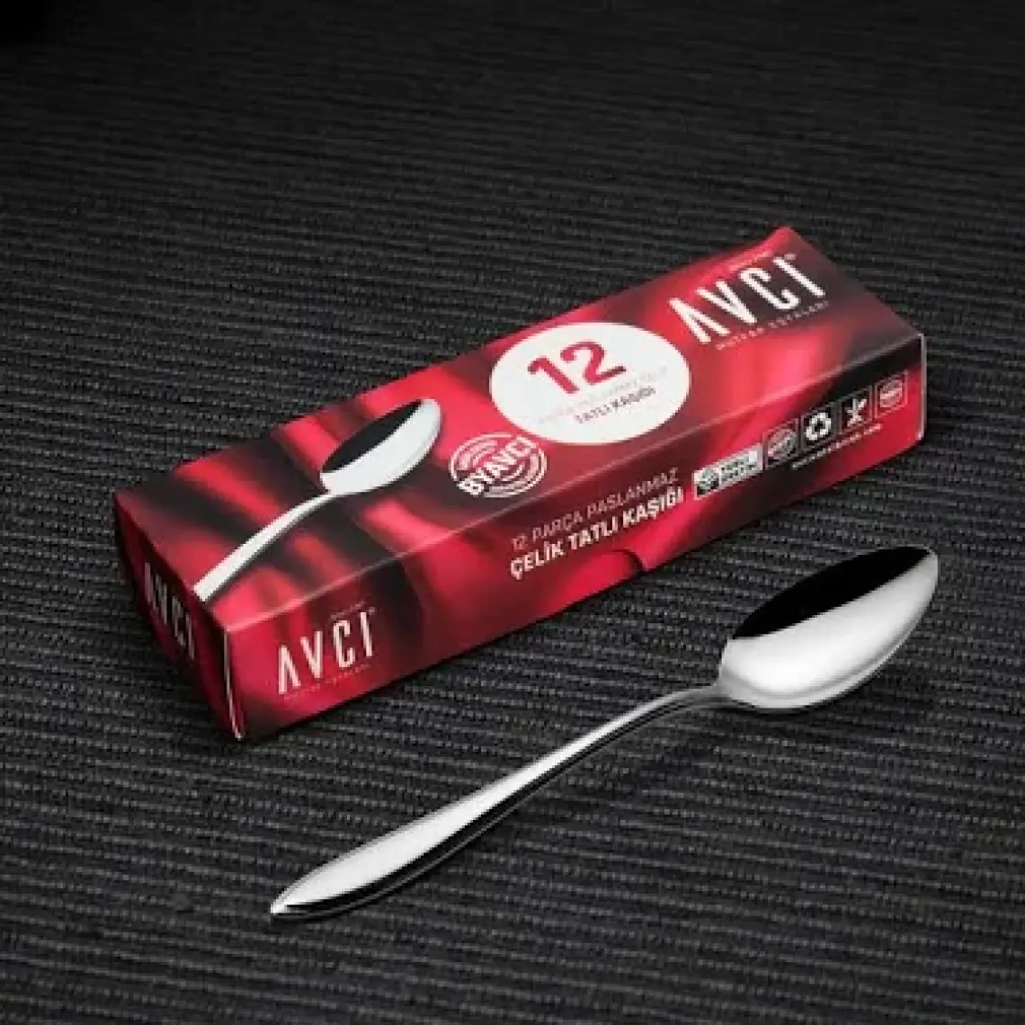 Avcı Elit 6 Adet Tatlı Kaşığı 18/10 Paslanmaz Çelik 2 mm
