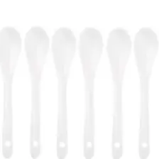 Kosova Porselen Büyük Beyaz 6'lı Çay Kaşığı Set 13 cm