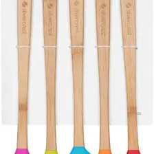 SilverCrest Silver Crest Spt-02 5 Li Renkli 26CM Uzun Silikon Bambu Spatula Seti