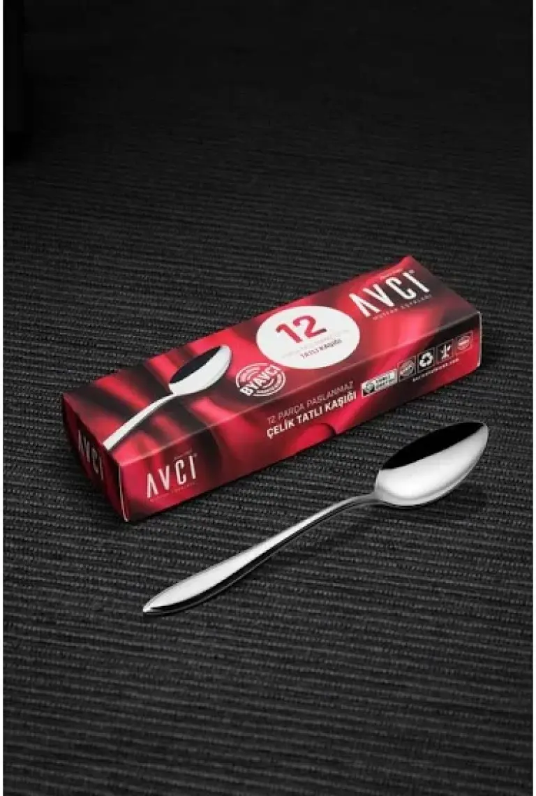 Avcı Elit 12 Adet Tatlı Kaşığı 18/10 Paslanmaz Çelik 2 mm