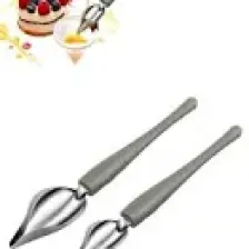 Chavin 304 Paslanmaz Çelik 2 Adet Tatlı Yemek Sos Tabak Süsleme Kaşığı CIN780
