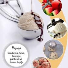 Hayveys Dondurma ve Helva Kaşığı Sunum Kepçesi Çelik