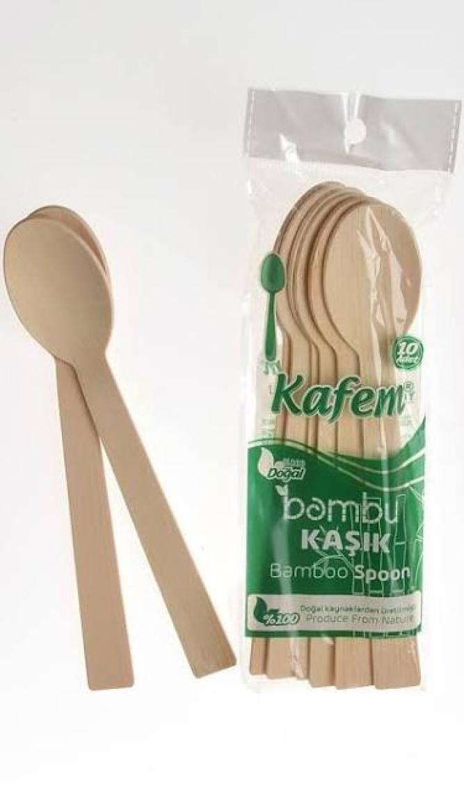 Kafem Ahşap Kaşık Bambu 10'lu