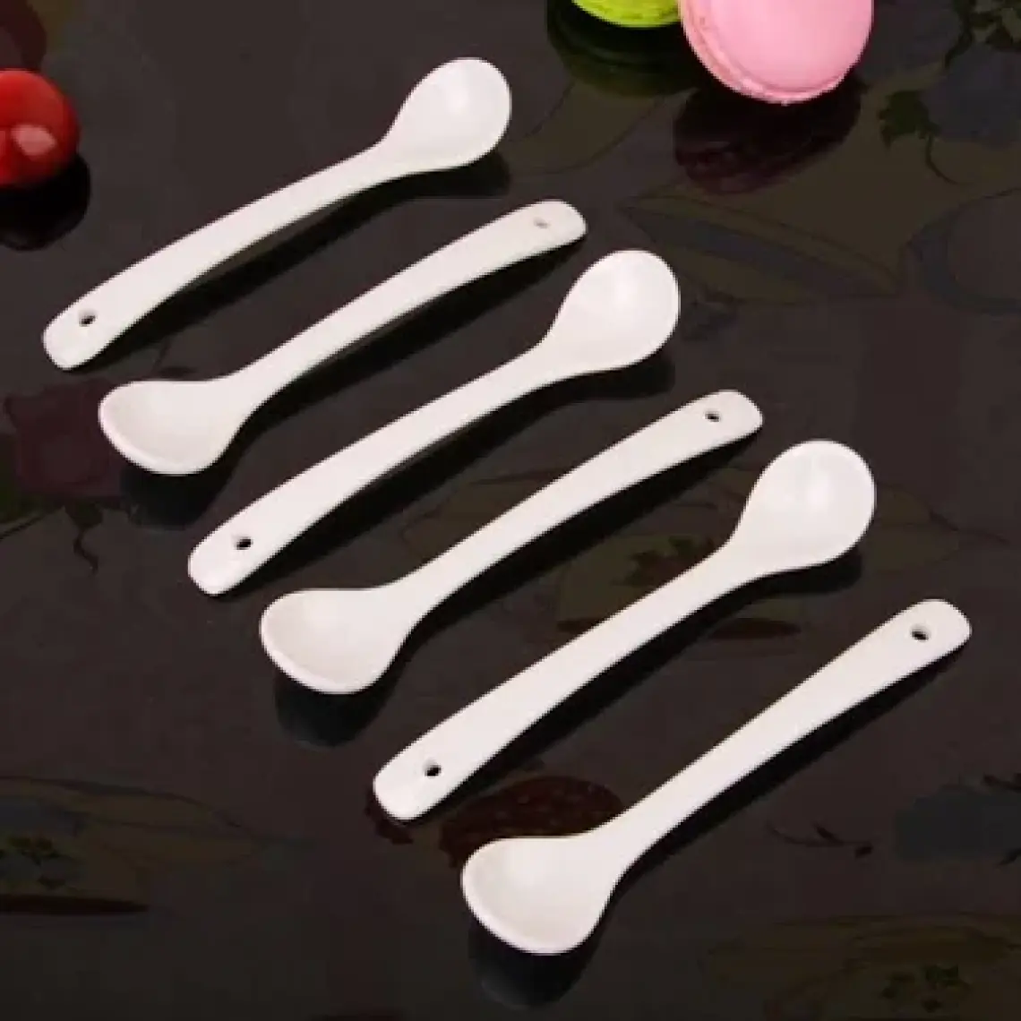 Rotanev 6 Adet Sade Beyaz Porselen Kaşık 13 cm