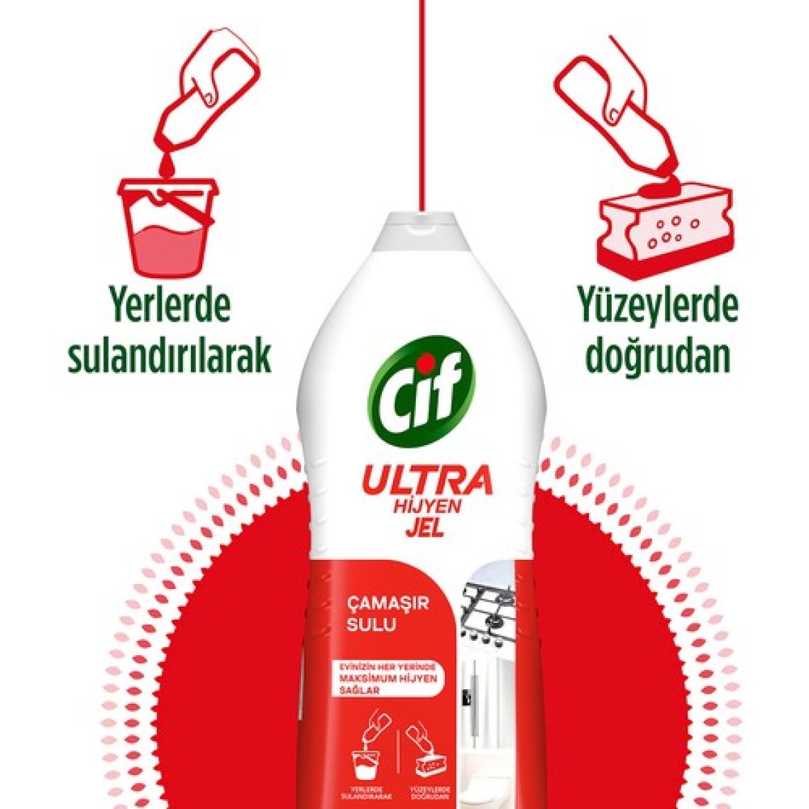 Cif Ultra Hijyen Jel Yüzey Temizleyici 1.5 lt