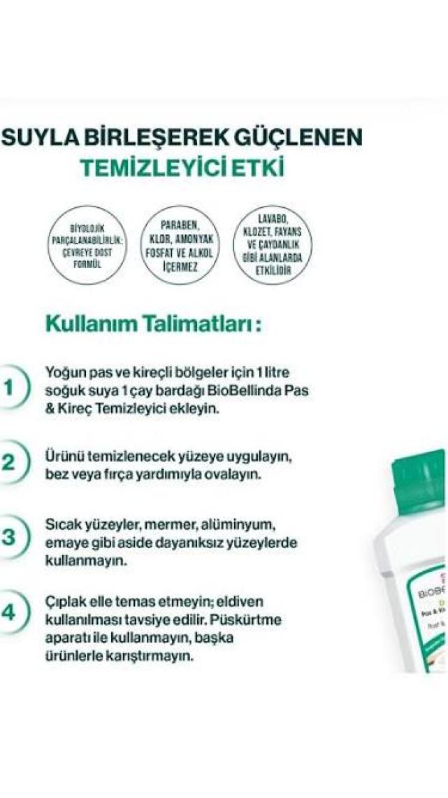 BioBellinda Pas & Kireç Temizleyici 750 ml