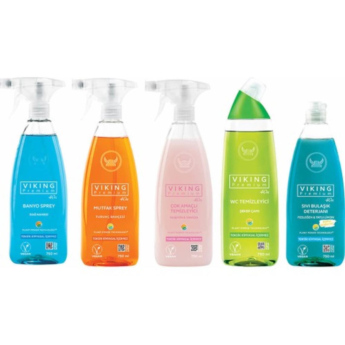 Viking Premium 5 Li Set (Çok Amaçlı,banyo,mutfak,wc Temizleyici,bulaşık Deterjanı)