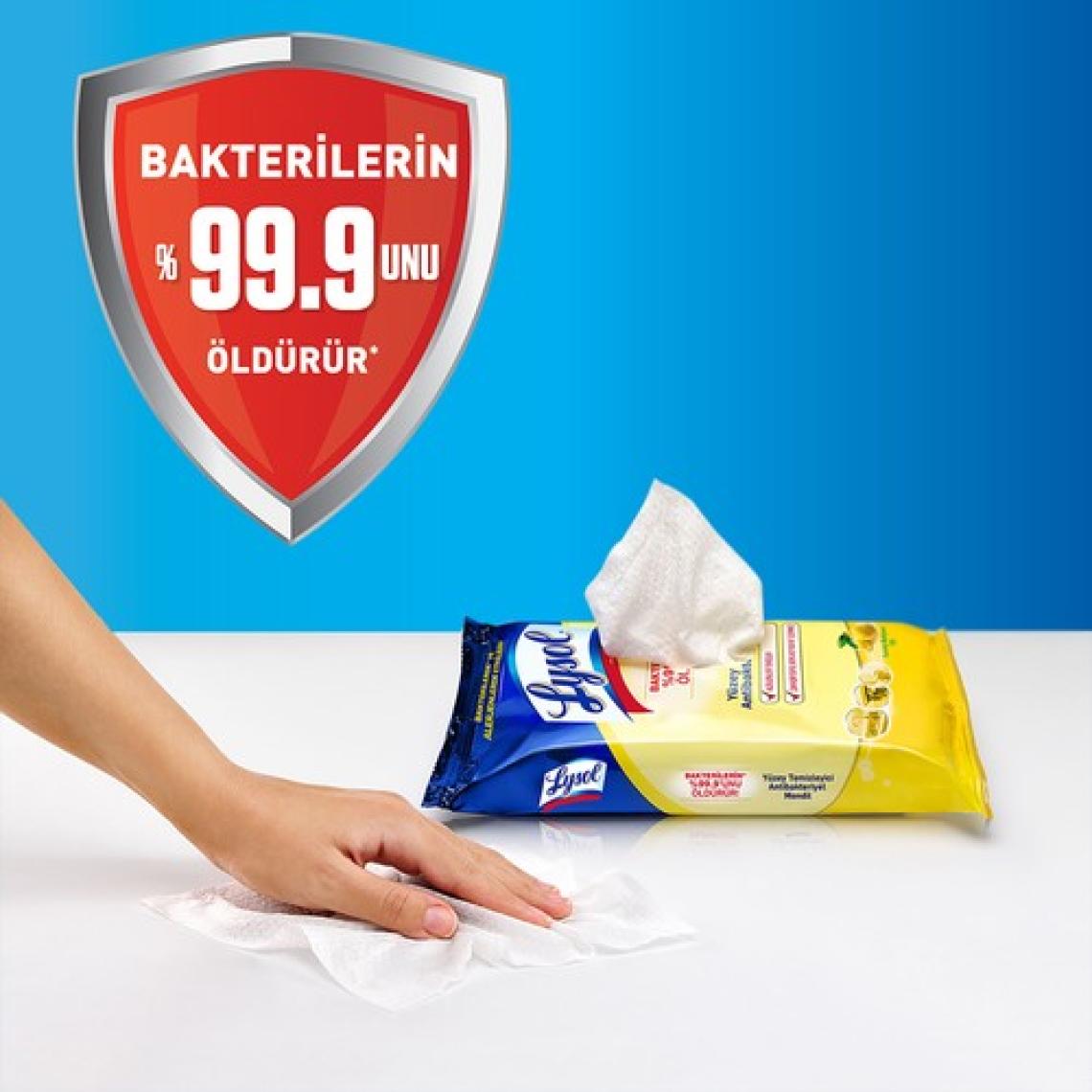 Lysol Yüzey Temizleyici Antibakteriyel Islak Mendil 3 x 72’li 216 Yaprak