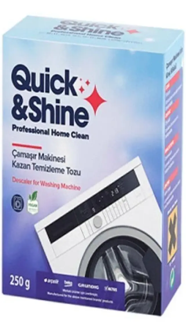 Quick&Shine Shine Çamaşır Makinesi Kazan Temizleme Tozu