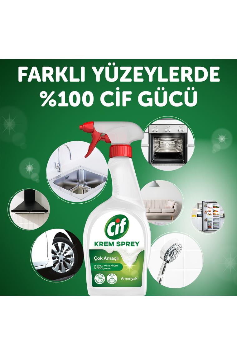Krem Sprey %100 Krem Gücü Yağ, Kireç, Kir, Pas Sökücü Leke Çıkarıcı 750 Ml 1 Adet
