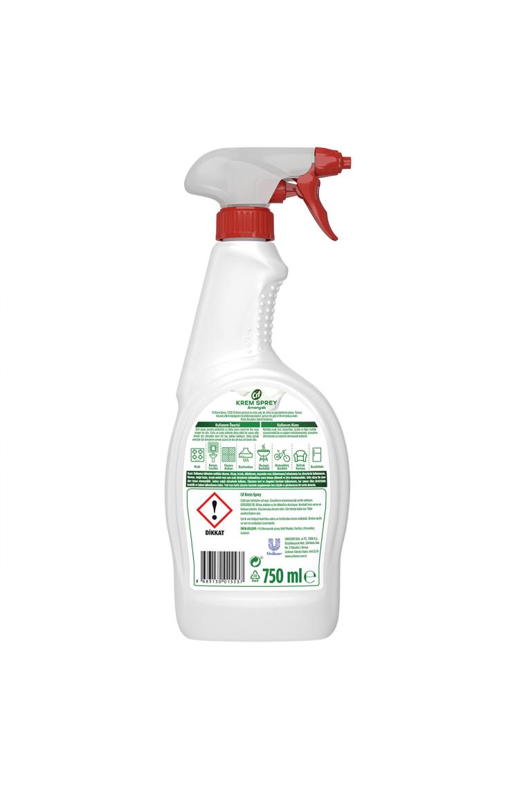 Krem Sprey %100 Krem Gücü Yağ, Kireç, Kir, Pas Sökücü Leke Çıkarıcı 750 Ml 1 Adet