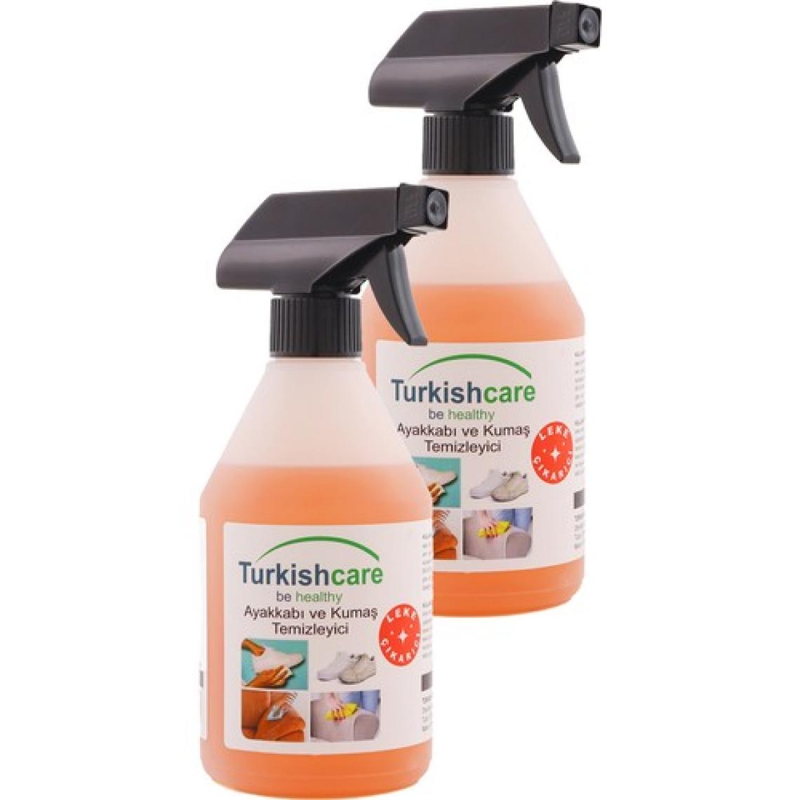 Turkishcare 2x500 ml Ceviz Kokulu Ayakkabı ve Kumaş Temizleme Spreyi - Solvent ve Fosfat İçermeyen, Çevre Dostu
