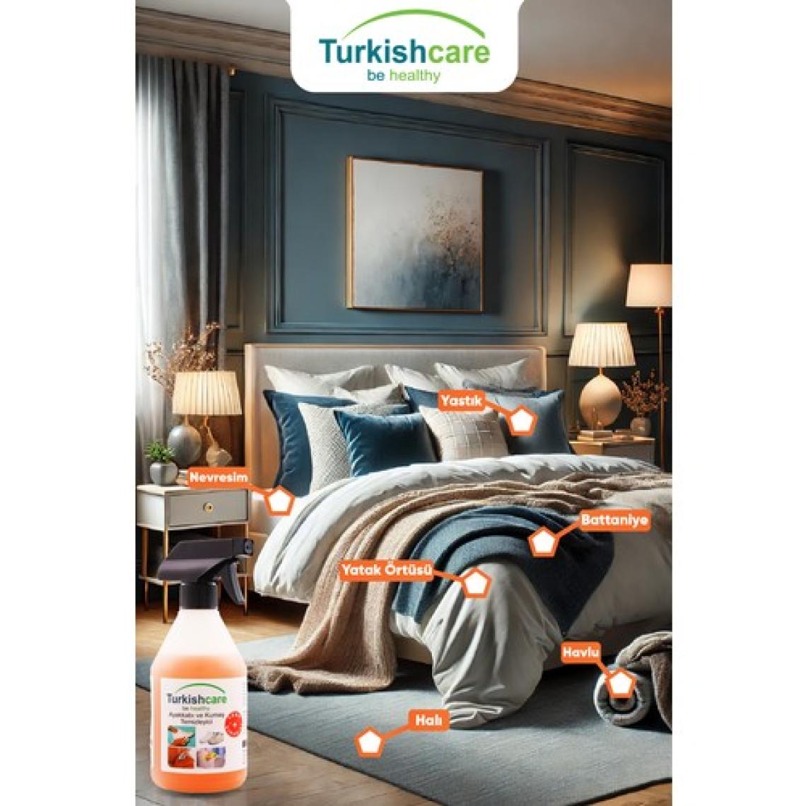 Turkishcare 2x500 ml Ceviz Kokulu Ayakkabı ve Kumaş Temizleme Spreyi - Solvent ve Fosfat İçermeyen, Çevre Dostu