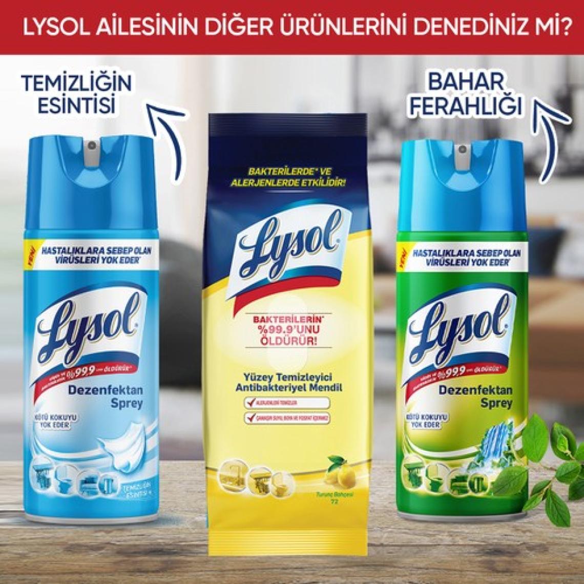 Lysol Yüzey Temizleyici Mendil 72'li