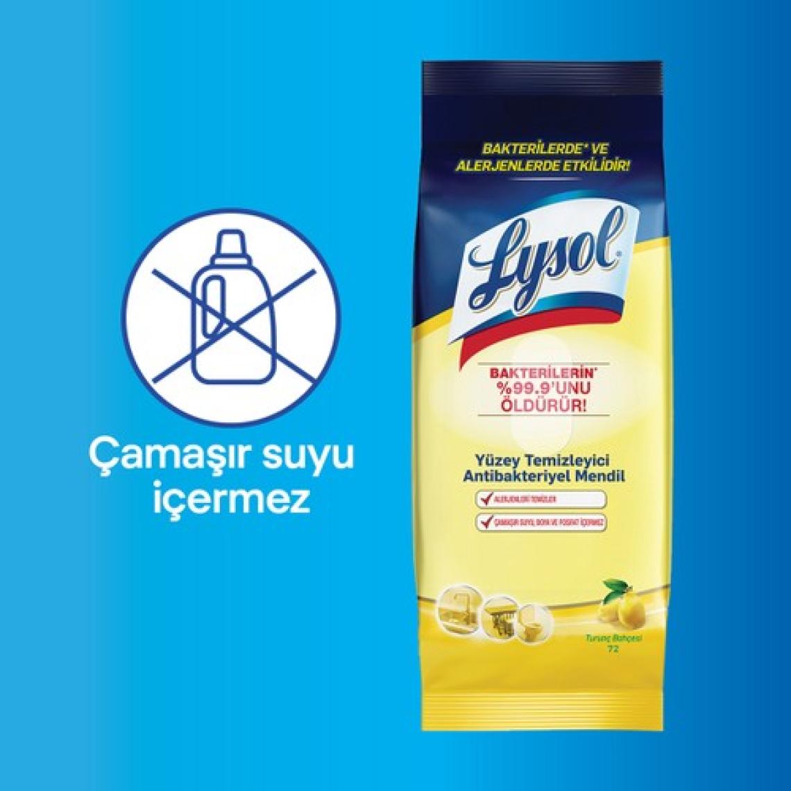 Lysol Yüzey Temizleyici Mendil 72'li