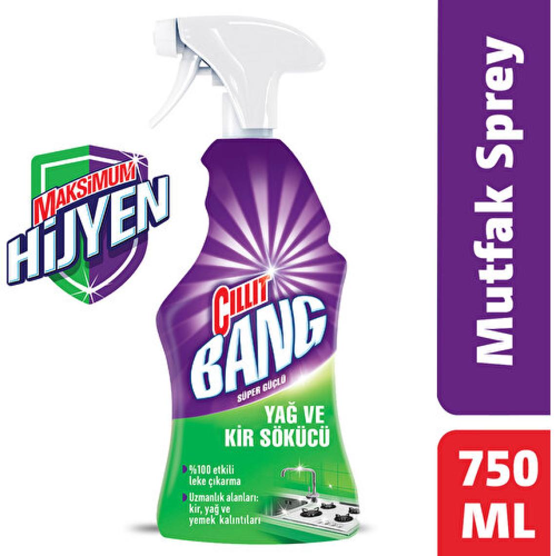 Cillit Bang Banyo ve Mutfak Temizleyici Yağ Çözücü & Kireç Sökücü Sprey 2'li Set (2x750 ml)