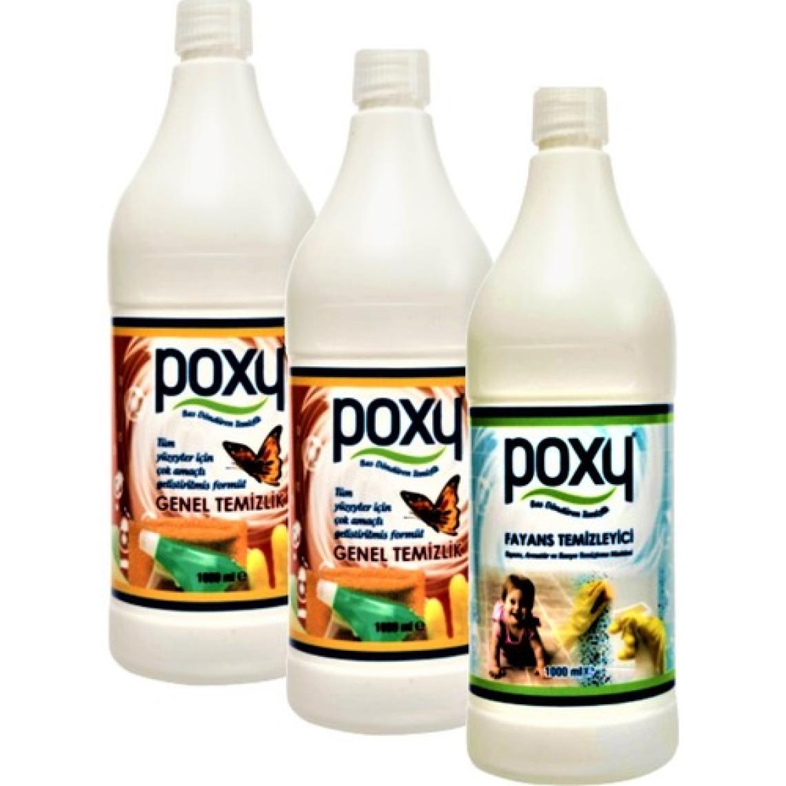 Poxy Çok Amaçlı Genel Temizlik 2 x 1 Lt & Fayans Derz Temizleyici 1 Lt