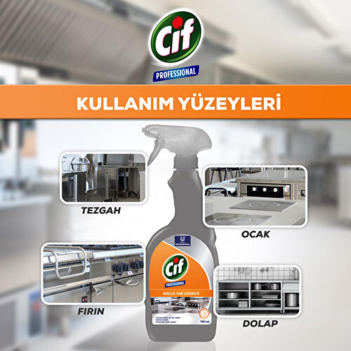 Cif Professional Güçlü Yağ Çözücü Sprey 750 ml