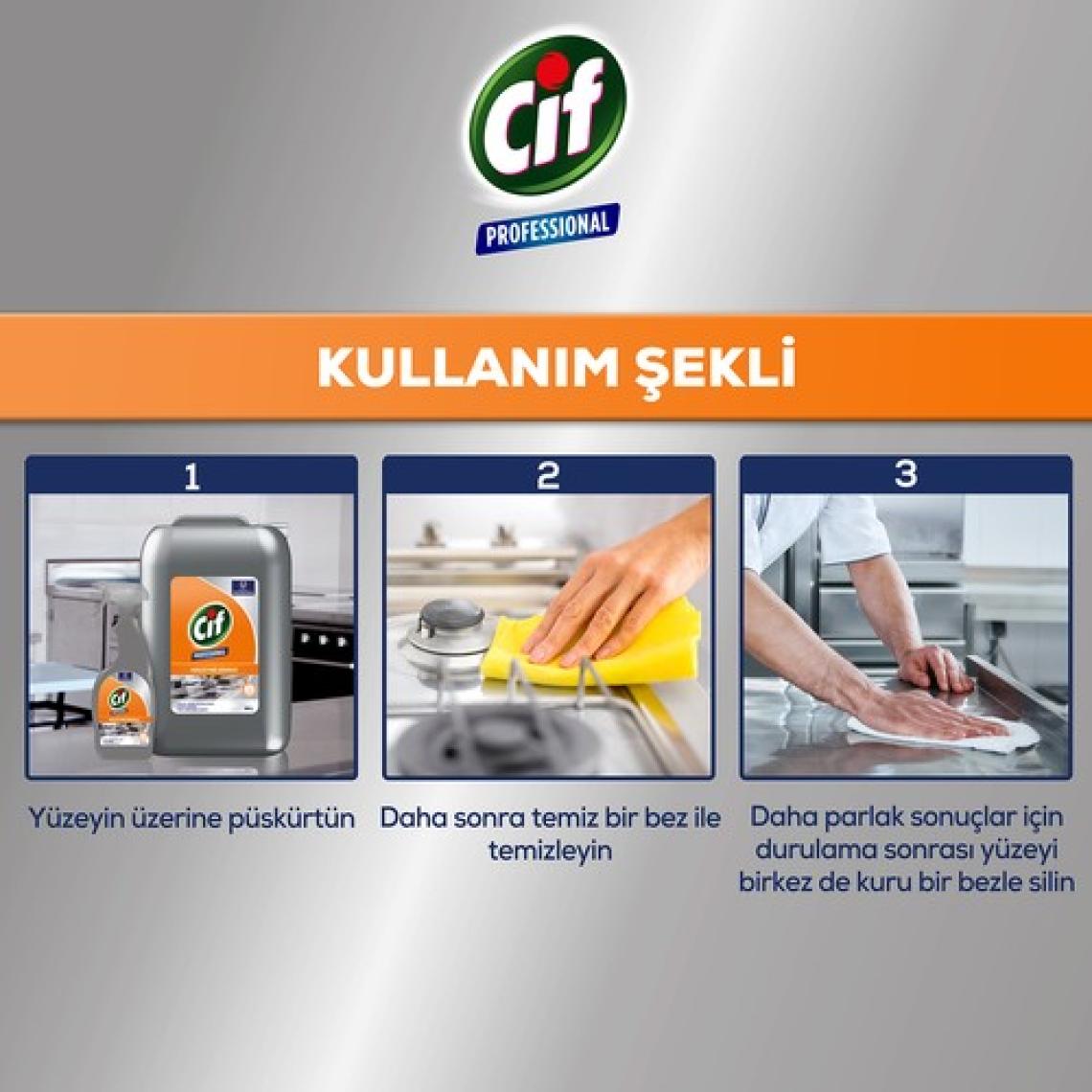 Cif Professional Güçlü Yağ Çözücü Sprey 750 ml