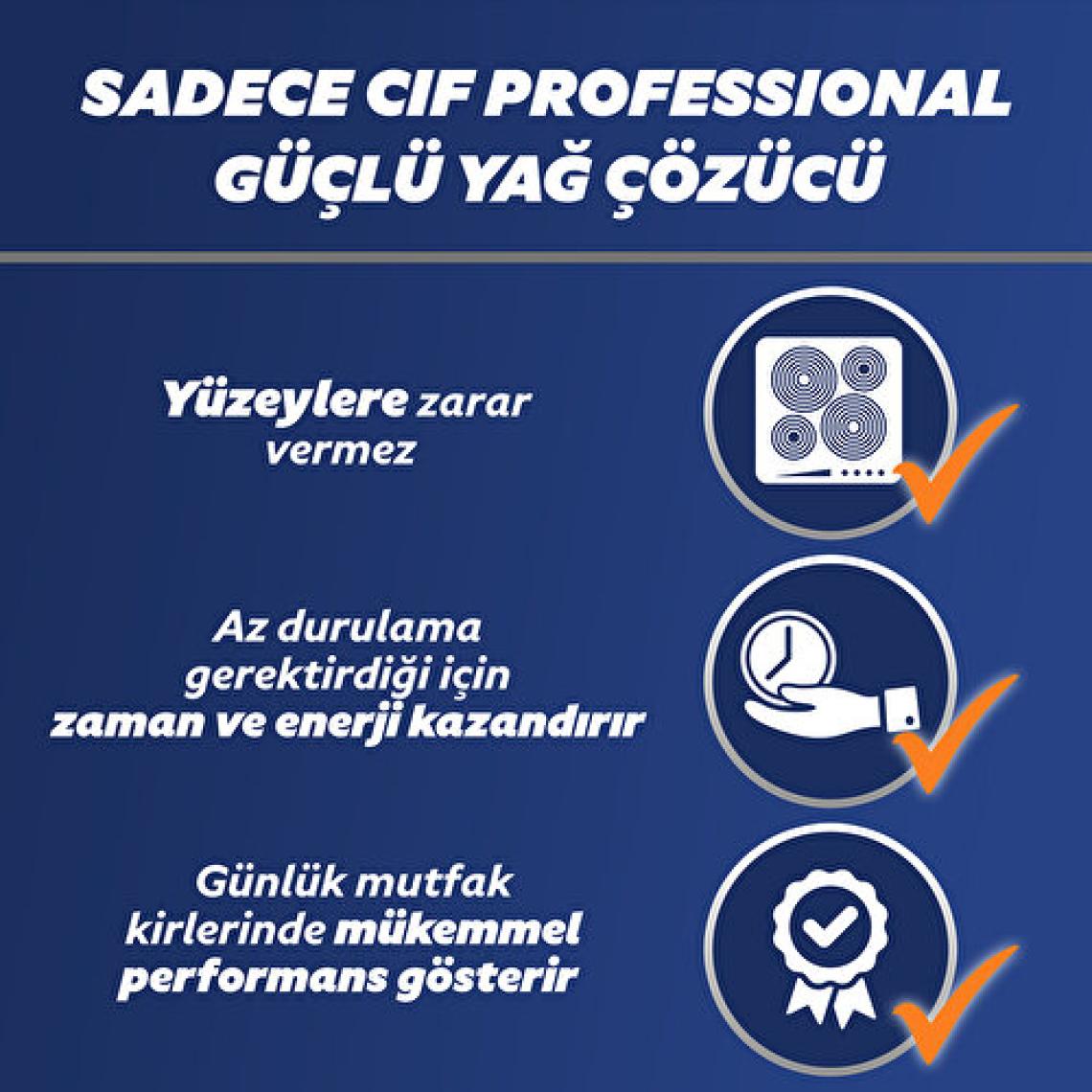 Cif Professional Güçlü Yağ Çözücü Sprey 750 ml